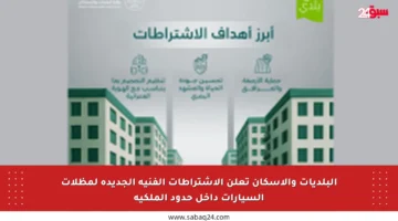 البلديات والإسكان تعلن الاشتراطات الفنية الجديدة لمظلات السيارات داخل حدود الملكية